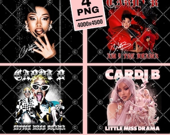 Cardi B Png-fil: Design för Little Miss Drama Tour 2026 (digital nedladdning)