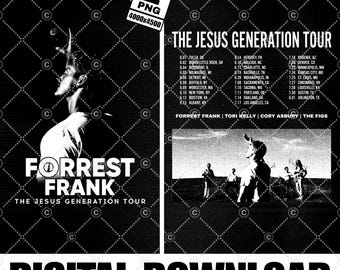 Svartvit Forrest F. Png-fil: Jesusgenerationen 2026-design (digital nedladdning)