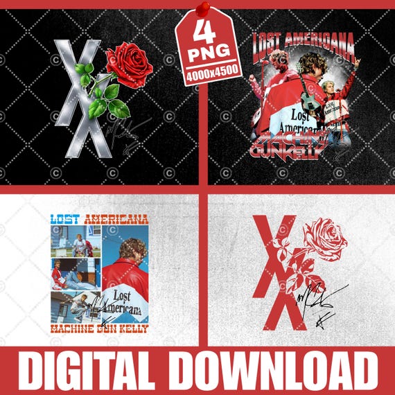 MGK Png File : Machine Gun Kelly design, Lost Americana Png ( Digital Download )