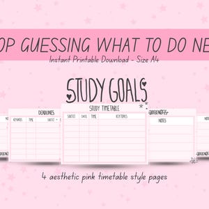 Study Timetable & Deadline Tracker | Neurodiverse Friendly Planner | Stay on Track Without Overwhelm | Printable PDF