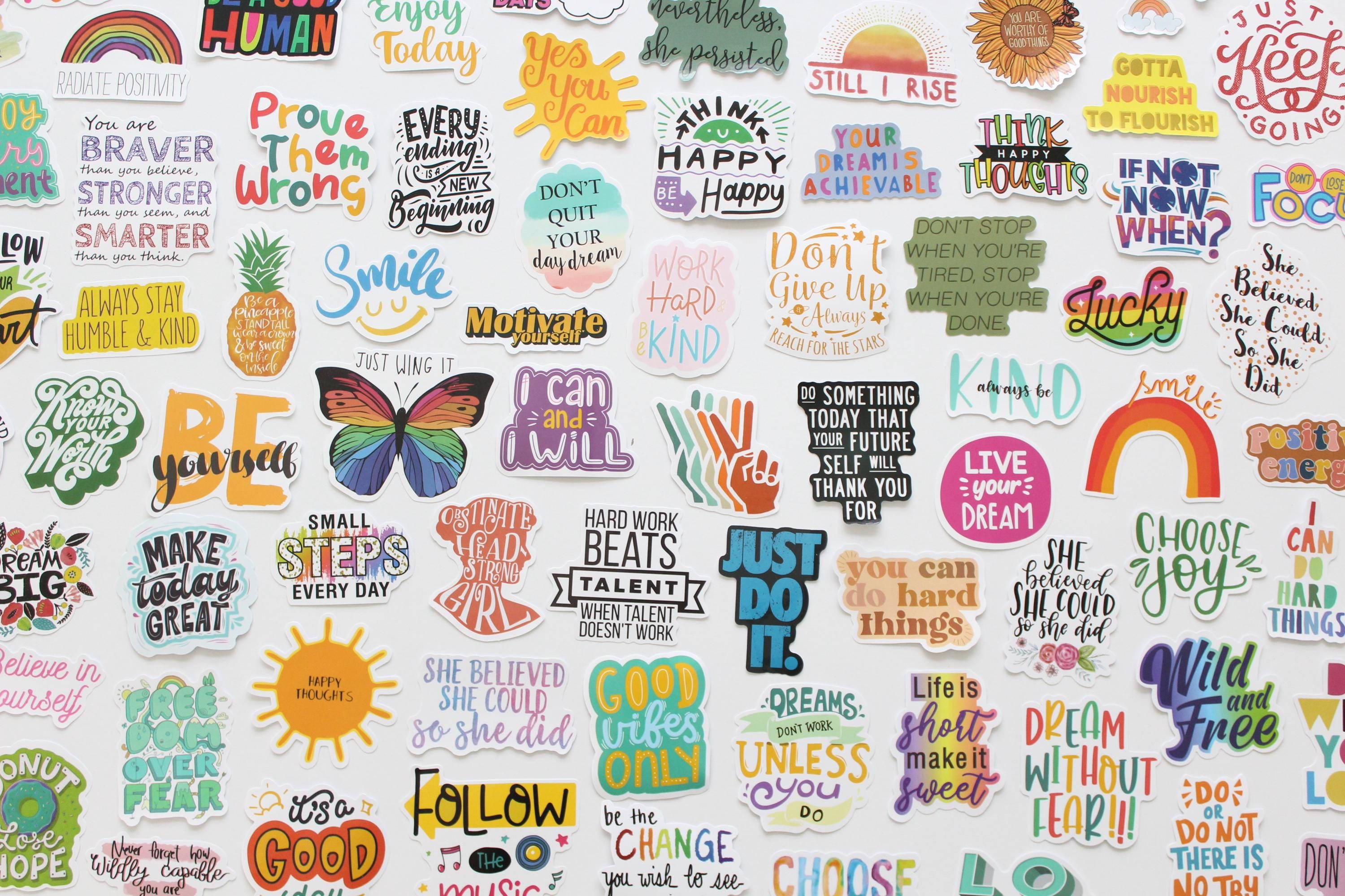 Motivational Stickers, Inspirational Stickers for Water Bottles, Laptop ...