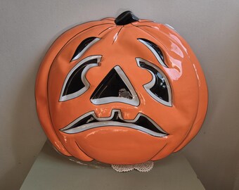 Large Halloween Jack O Lantern Pumpkin Plastic Wall Hanging Nobility