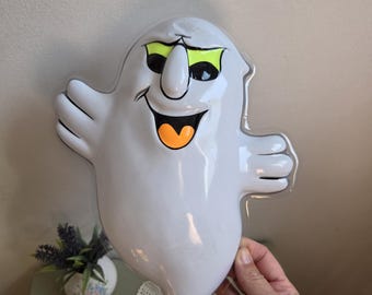 Vintage Style Halloween Ghost Wall Hanging Retro Plastic Decoration