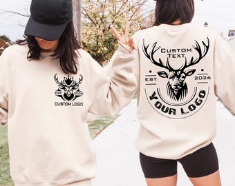 Design Your Own Sweatshirt, Custom Front Back Hoodie, Make Your Own Merch, Personalized Group Sweater, Custom Staff Pullover, Brand Apparel