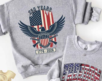 Double Sided 1776 Hoodie, 250 Years of Freedom Sweatshirt, Patriotic Eagle Pullover, USA 250th Anniversary, Veteran Gift, 4th of July
