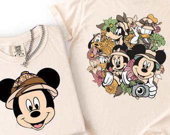 Disney Safari Group Shirt, Mickey And Friends Animal Kingdom Shirt, Family Matching Safari Mode Shirt, Disney Wild Trip Tee