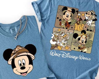 Custom Disney Safari Group Shirt, Mickey And Friends Animal Kingdom Shirt, Family Matching Safari Mode Shirt, Disney Wild Trip Tee