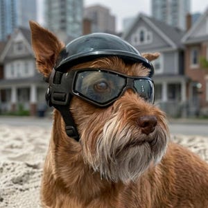 Dog Wearing Motorcycle Helmet Dog Motorcycle Gear Dog Helmet Dog Motorcycle Accessories Small Dog  Motorcycle Gear