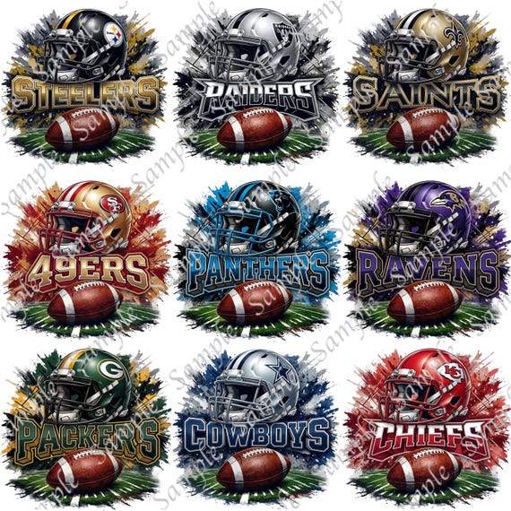 32 Football Mascot PNG Bundle, Game Day Clipart (Digital Download)