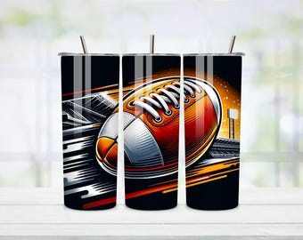 American Football Tumbler Wrap, Sports Sublimation PNG (Digital Download)