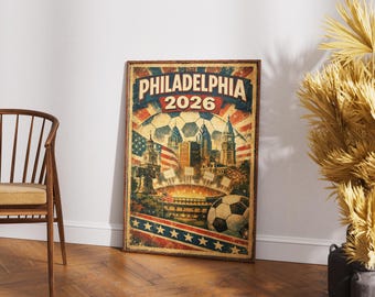Philadelphia 2026 Vintage Sports Poster for Living Room or Office