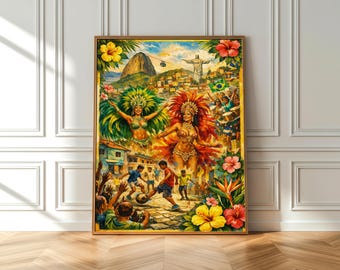 Rio World Cup 2026 Art Print – Brazil Football Fan Decor