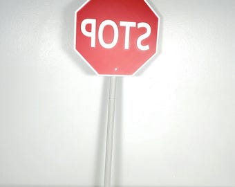 Backrooms Stop Sign Prop | 3D Printed Liminal Space Decor Replica