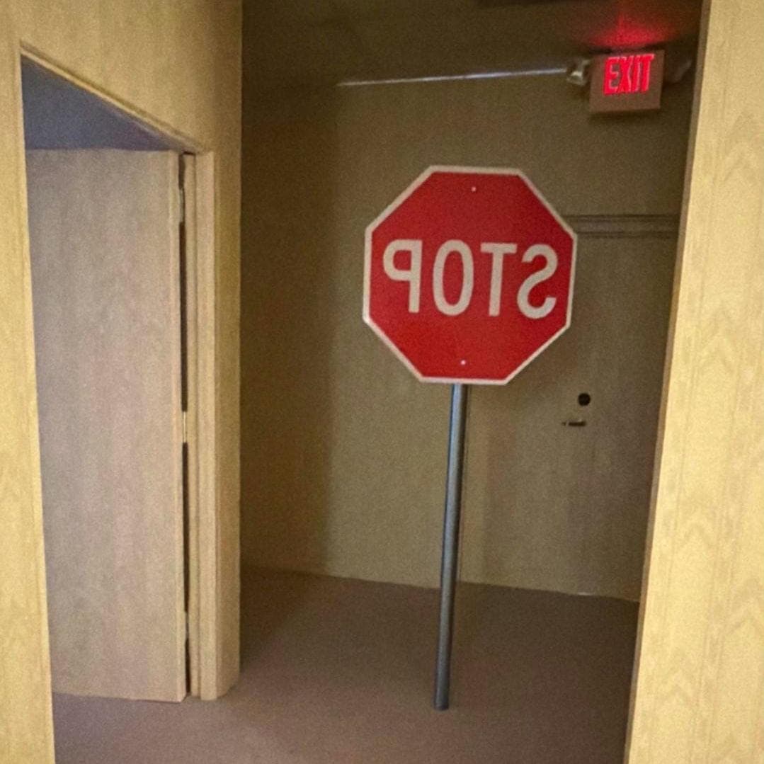 Backrooms Stop Sign Prop | 3D Printed Liminal Space Decor Replica - Etsy