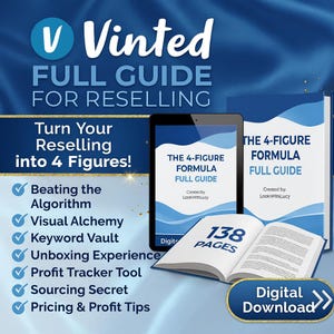 Vinted Reselling Guide | Profit, Pricing & Keyword Tips (PDF Download, 138 Pages)