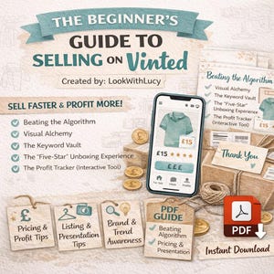 Vinted Selling Guide | Reseller Tips, Profit Tracker (Digital Download)