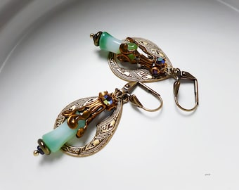 Earrings - Baby Bamboo Green Dangle