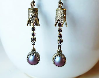 Earrings - Violet Crown
