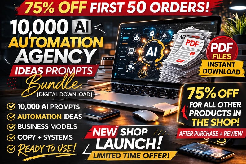 AI Automation Agency Ideas Bundle, 10,000 Prompts for Business Services (Digital Download) image 9