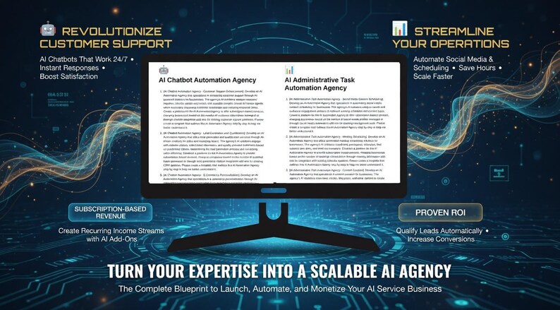 AI Automation Agency Ideas Bundle, 10,000 Prompts for Business Services (Digital Download) image 2
