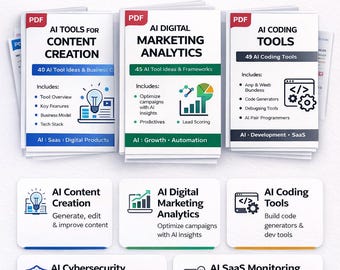 AI Startup SaaS prompts Blueprints Bundle, prompts Tool Ideas (Digital Download)