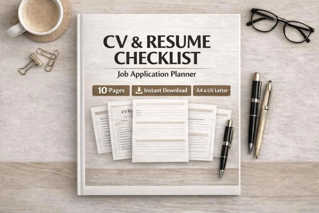 Cv Checklist.pdf CV & Resume Checklist Printable | Job Application Planner | Resume ...
