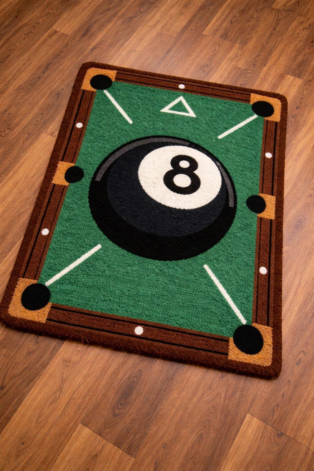 Hand-tufted 8 Ball Billiards Rug – Game Room Decor, Wool Carpet - Etsy ...