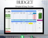 Ultimate Beginners  Budget Template | Google Sheets & Excel Monthly Spreadsheet and Debt Tracker