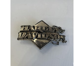 Hebilla de cinturón metálica Harley Davidson VTG, tono plateado cromado, 2008