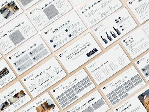 Academic Research Canva Presentation Defense Template Thesis PowerPoint Student Report Presentation University Research Pitch Deck Slides