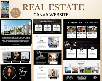 Plantilla web inmobiliaria editable todo en uno para agentes inmobiliarios, diseño de sitio web para listado de propiedades, página de inicio moderna para agentes inmobiliarios.