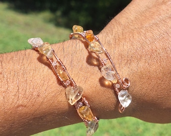 Bracelet en cuivre et citrine - Pulsera de Cobre y Citrino