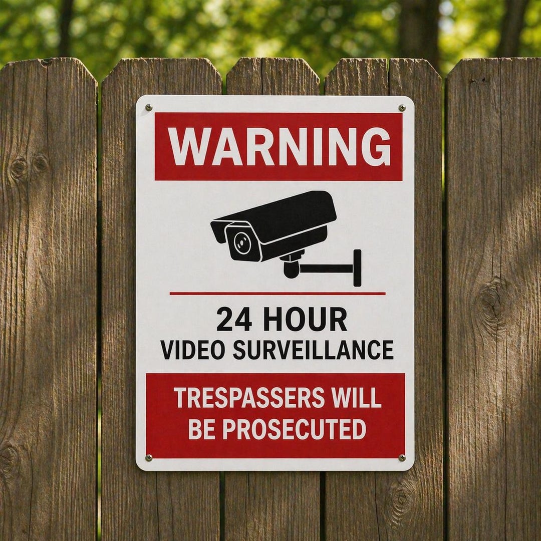 Custom Aluminum Warning Sign 8x12 Inch | Personalized Outdoor Metal ...