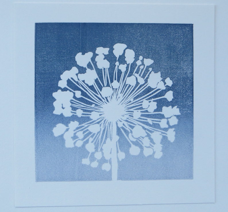 Woodblock Print: Allium Seedhead image 2