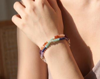 Gemstone Bracelet,Adjustable Bracelet,Beaded Bracelet,Personalized Gift,Natural Stone Bracelet,Personalized Gift for Her