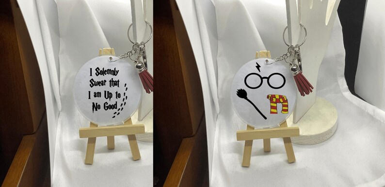 Custom Harry Potter acrylic backpack purse pull keychain