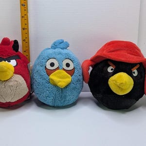 Angry Birds Plysch Lot 3 Commonwealth 2010 2011 Devil Red Winter Bomb Blue RARE