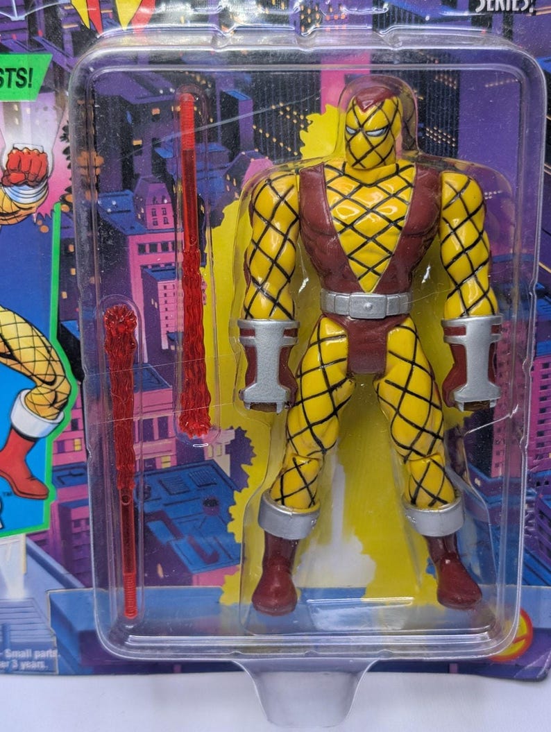 1994 Toy Biz Spider-Man Animated Series Shocker Figure Sealed Vintage Marvel image 3