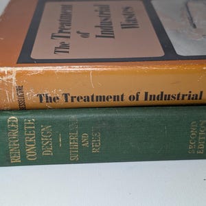 Vintage Engineering Textbook Lot Reinforced Concrete Design Industrial Wastes
