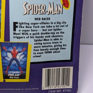 1994 Toy Biz Spider-Man Web Racer Animated Series Figure Marvel MOC Vintage image 8
