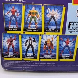 1994 Toy Biz Spider-Man Web Racer Animated Series Figure Marvel MOC Vintage image 9