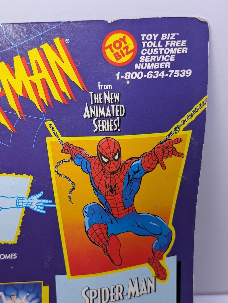 1994 Toy Biz Spider-Man Web Racer Animated Series Figure Marvel MOC Vintage image 7