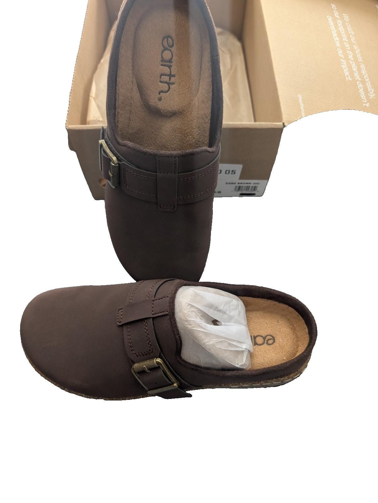 thumbnail image 2 of Earth Origins Ellery Wheat Suede Clogs – Women’s Beige Woven Sandals, New In Box 2 of 6