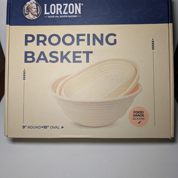Lorzon Silicone Proofing Basket Set 9 Round 10 Oval Bread Banneton New