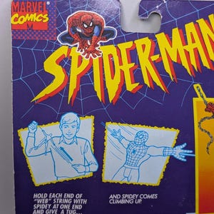 1994 Toy Biz Spider-Man Web Racer Animated Series Figure Marvel MOC Vintage image 6