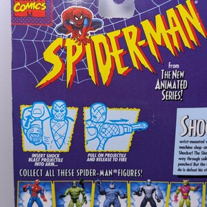 1994 Toy Biz Spider-Man Animated Series Shocker Figure Sealed Vintage Marvel image 8