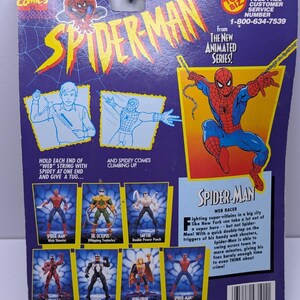 1994 Toy Biz Spider-Man Web Racer Animated Series Figure Marvel MOC Vintage image 5