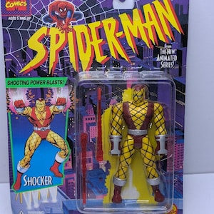 1994 Toy Biz Spider-Man Animated Series Shocker Figure Sealed Vintage Marvel image 1