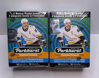 Lot of 2 2021-22 Upper Deck Parkhurst NHL Hockey Sealed Blaster Boxes
