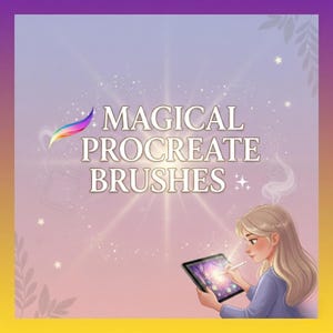 Procreate Magical Brushes Bundle  Fantasy Glow & Sparkle Effects, Mystic Stamps, Textures, iPad Digital Download